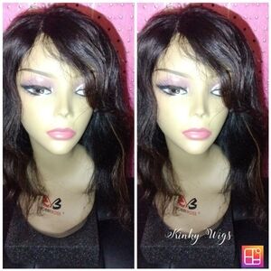 14" Brazilian Body with Highlights Glueless Human Hair Wig